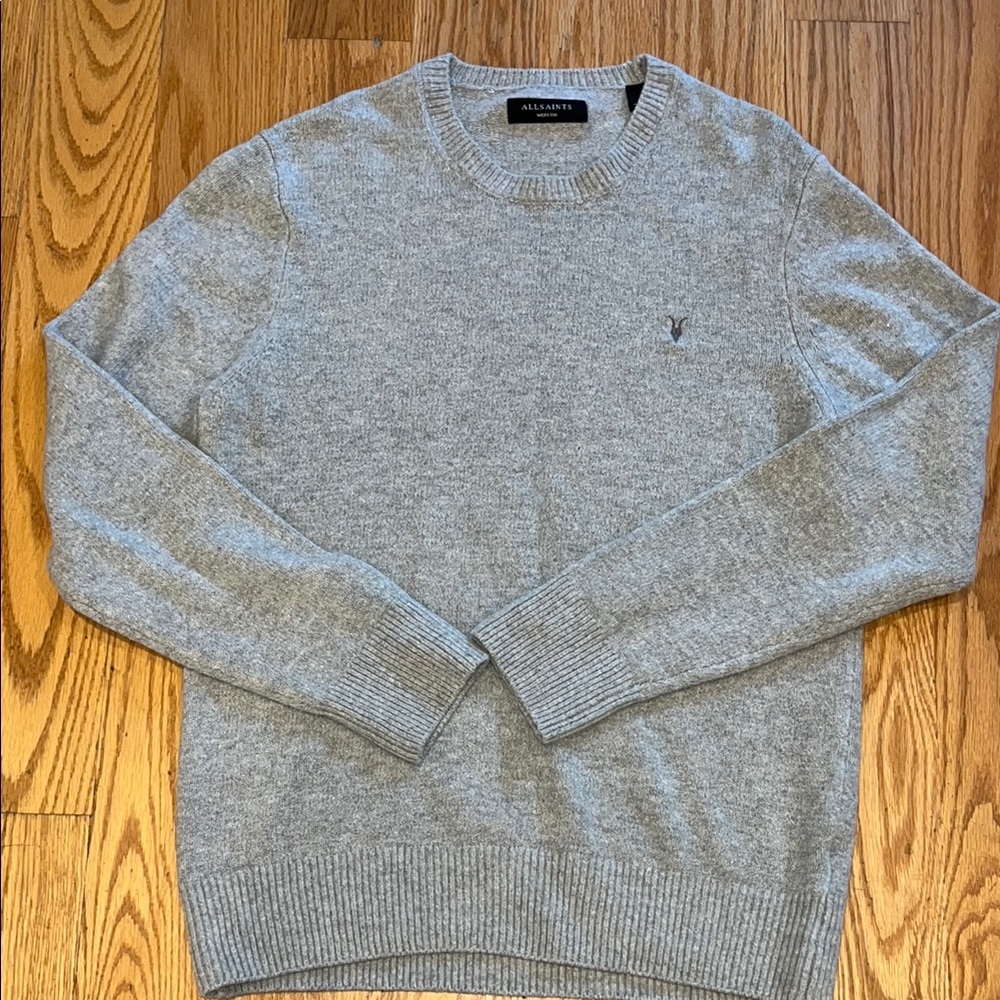 All Saints Gray Olnar Sweater